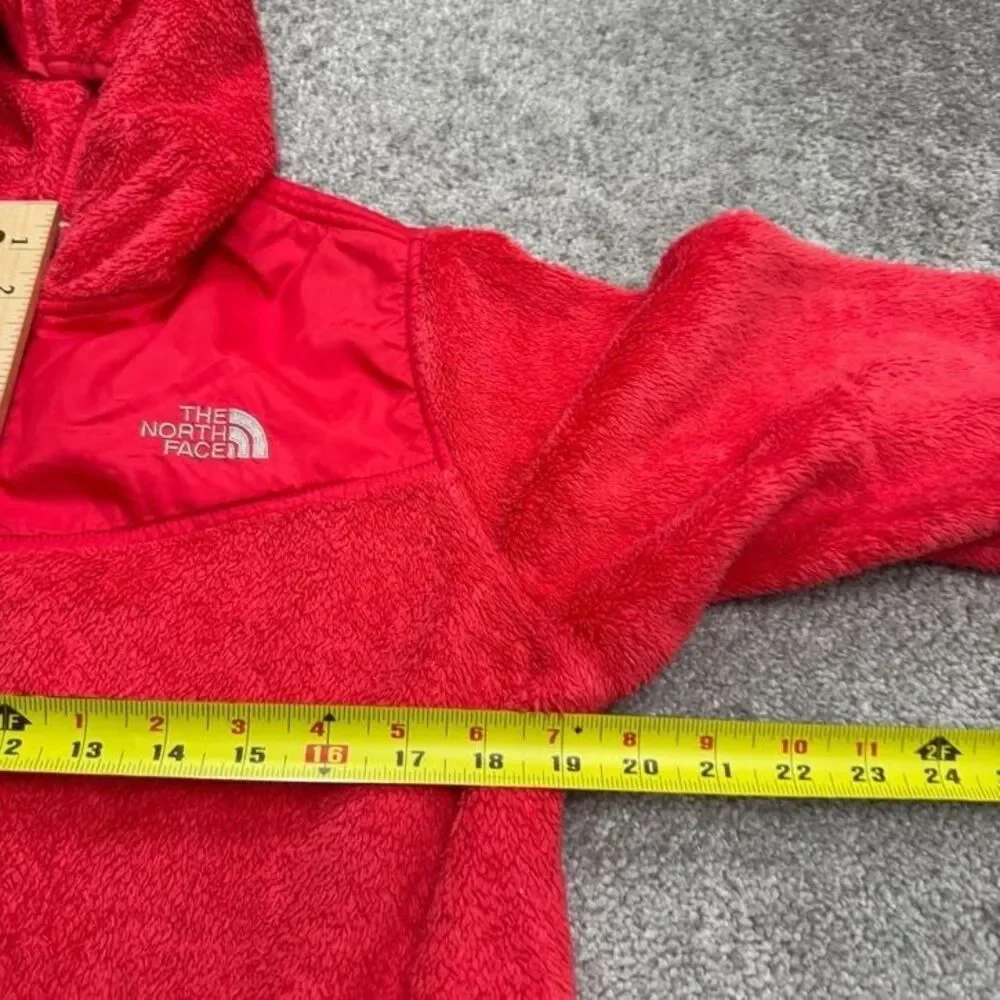 The North Face Osito Fleece Hoodie Jacket Girls XL Red Full Zip Pocket School